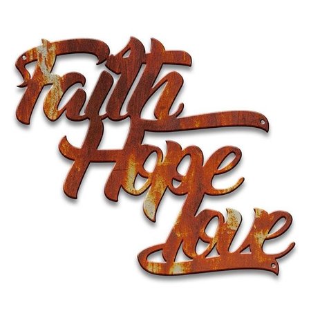 PULVINAR 14 x 12 in. Faith Hope Love Plasma Sign PU1127258